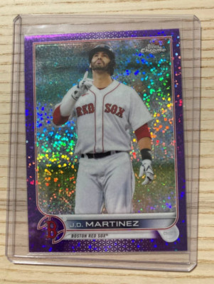 JD Martinez 2022 Topps Chrome Baseball Purple Speckle Refractor /299