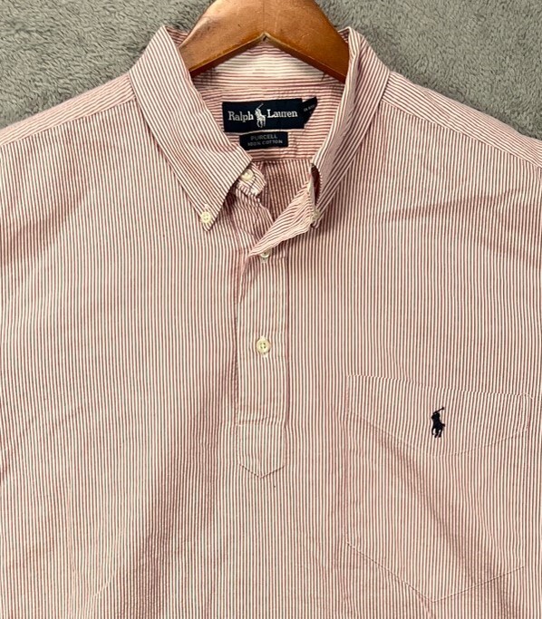 Vintage 90S Old Ralph Lauren Purcell Pullover Red Stripe Mens XL