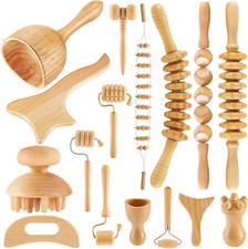 16 Set Wood Therapy Massage Tools Maderoterapia Kit for Body Sculpting Muscle Pa
