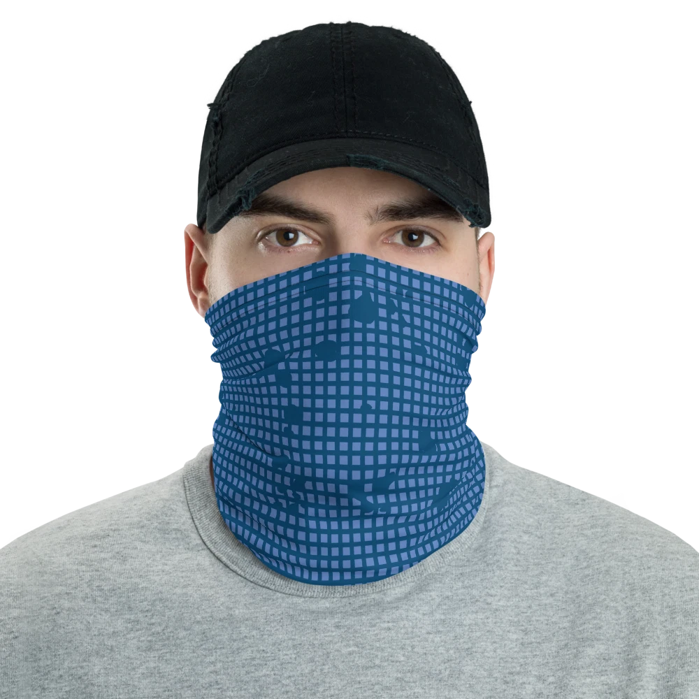 Dark Blue Fictional Desert night Ops Camouflage Neck Gaiter