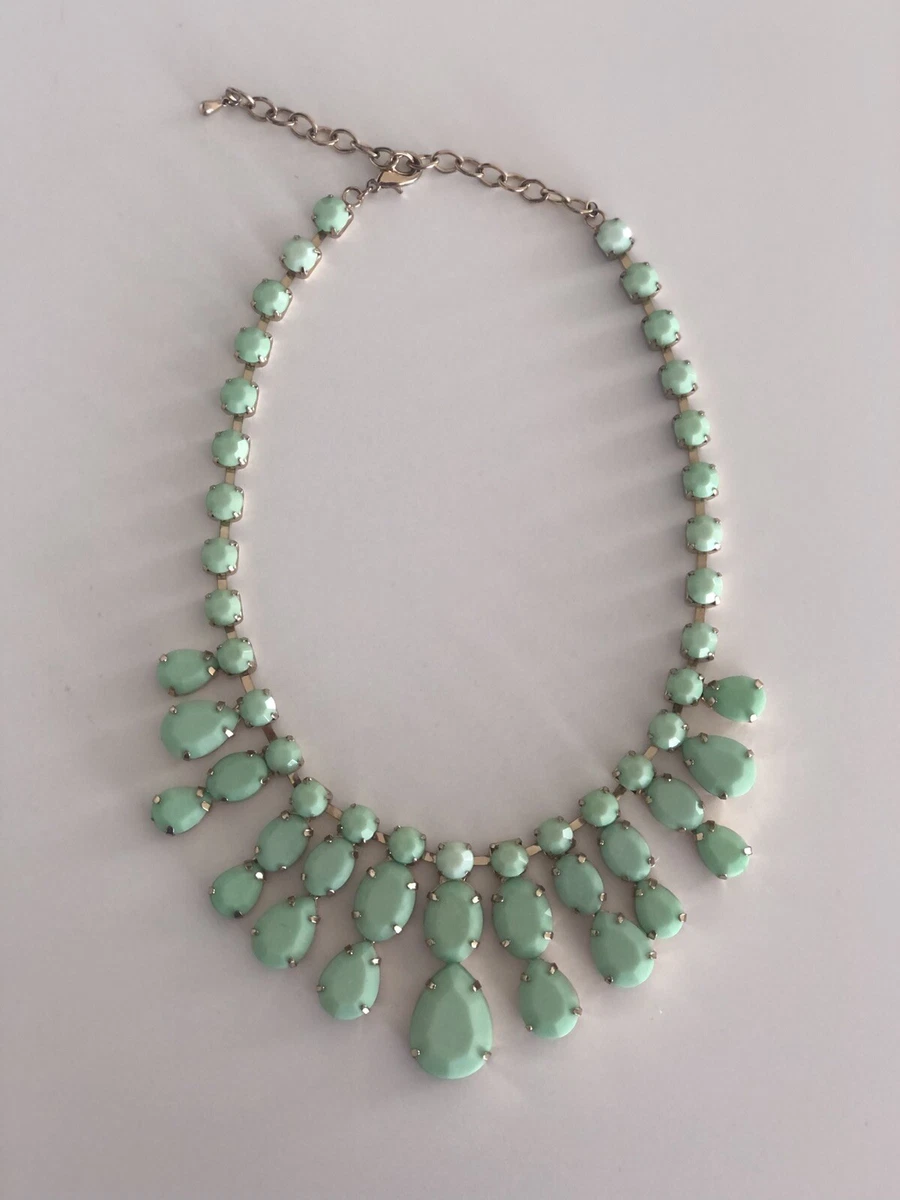 Francesca s Mint Green Beaded Statement Necklace