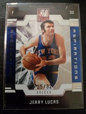 2009-10 Donruss Elite Blue Aspirations Die-Cut #D /32 Jerry Lucas #146 Knicks SP