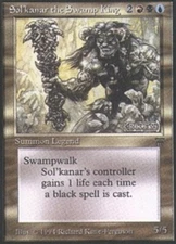 MTG Sol'kanar the Swamp King, NM-Mint, English Legends
