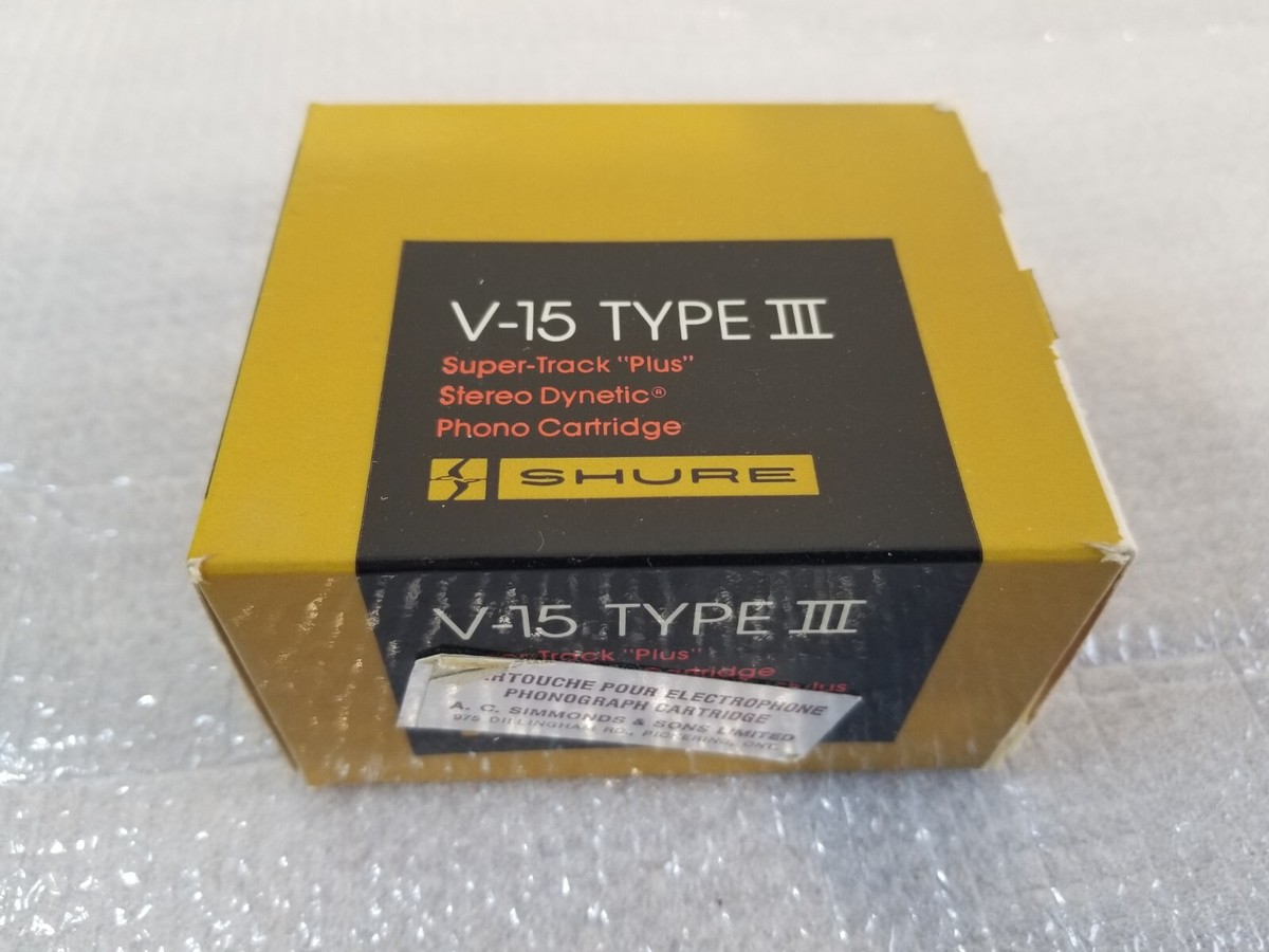 SHURE V-15 Type III STEREO DYNETIC SUPER-TRACK PLUS PHONO 