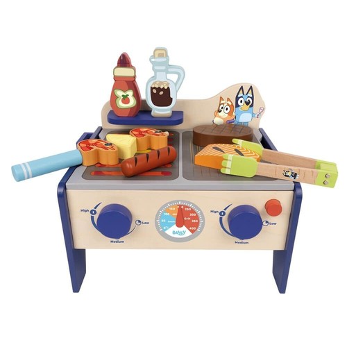 NEW Bluey Wooden BBQ & Salad Set Creative Kids Gift Activity Play Fun (Ages 3+)! - 第 3/3 張圖片