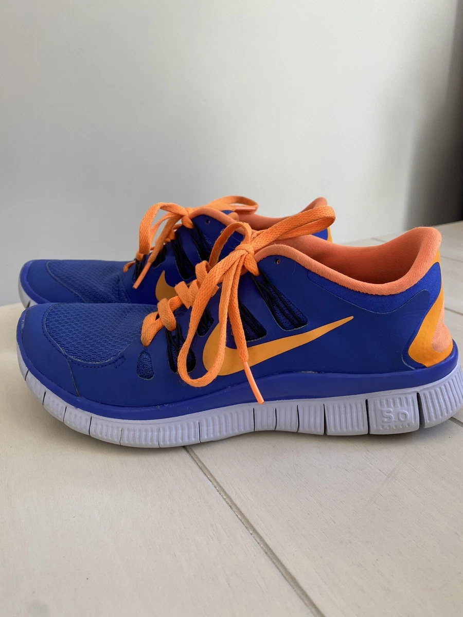 Børnehave Europa flydende Nike Free 5.0 Women&#039;s Running Shoes Blue/Orange- Size 6.5 | eBay