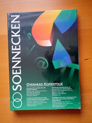 Overhead Folien, je ein Paket für InkJet und Laser/Kopierer