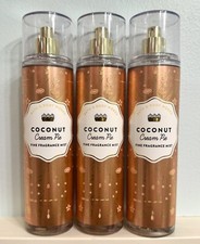 Set of 3 NEW Bath Body Works Coconut Cream Pie Fine Fragrance Mist 8 oz