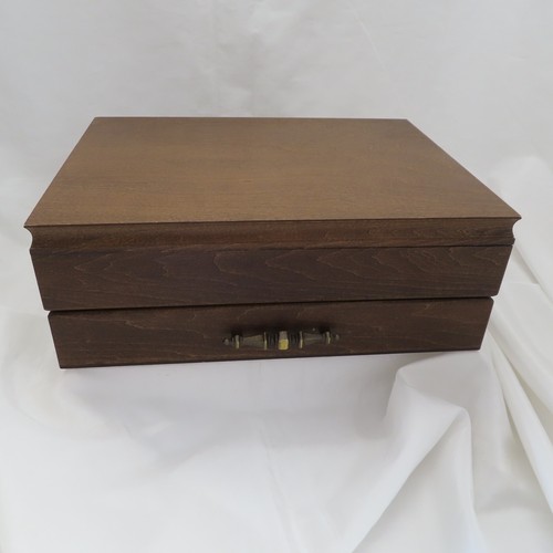 Caja de almacenamiento de cubiertos de madera resistente al deslustre cajón de madera 66 - Imagen 5 de 8