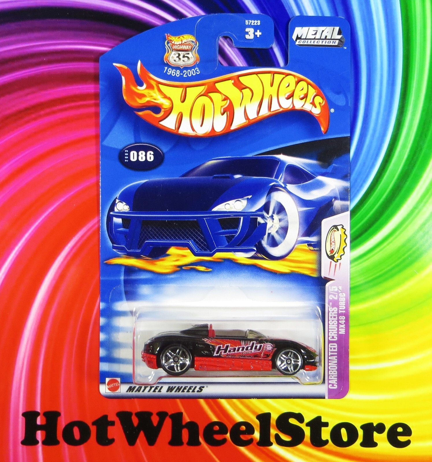 2003  Hot Wheels   Black/Red   MX48 TURBO   Carbonated Cruisers #086   33-070724