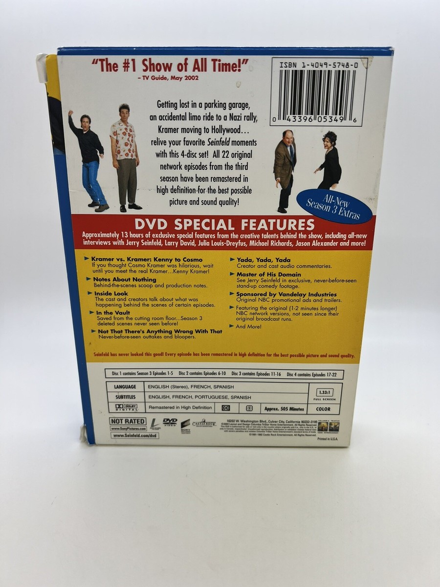 Seinfeld Season 3 & 4 DVD Box Sets | eBay