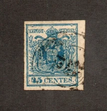 Lombardy Venetia - Sc# 6 Used / Type III      -      Lot 0224136