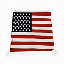 Vintage USA Flag Print Bandana American Made Western Cowboy 70s 80s