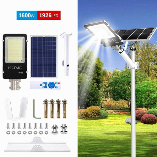 9999999LM Commercial Solar Street Light Dusk To Dawn Road LED Lamp+Remote+Pole - Picture 3 of 21