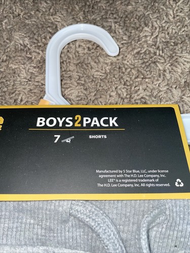 NWT Boy's LEE 2-Pack Fleece Shorts Size 7 Black and Gray MSRP $48.00 - Picture 8 of 9
