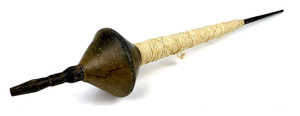 Antique Ethnographic Carved Wooden Spindle Whorl Primitive Spinning Tool