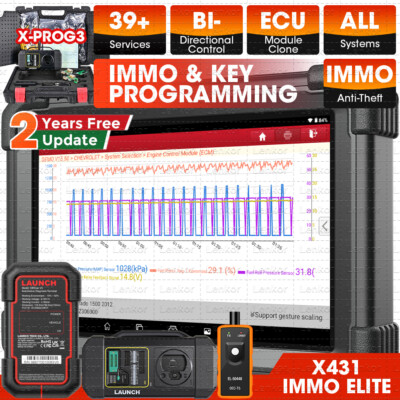 Launch X431 IMMO ELITE PLUS PRO 5 Key Programming Full System Diagnostic Scanner