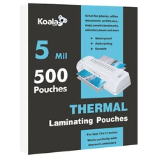 500 Bulk Koala Laminating Pouches 5Mil Clear 11.5x17.5 Seal 8.5x14 11x17 8.5x11