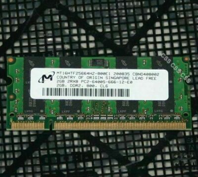 RAM Micron PC2-6400S 2GB DDR2 800 CL6 iMac Apple Computer Memory Module