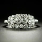 Vintage Style 1.2Cttw White Round Cut Simulated Diamond Wedding Ring 925 Silver