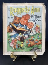 RARE CLOTH Raggedy Ann Book - Raggedy Ann 5922 real cloth picture book