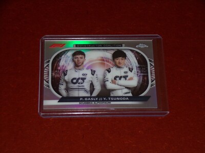 2022 Topps Chrome Formula 1 Constructors Coalition Pierre Gasly / Yuki Tsunoda