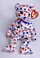 2003 Ty Beanie Baby "Red, White  Blue" Retired Patriotic Bear BB14