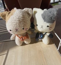 Cute cat keychain, cute crochet cat, Handmade gift