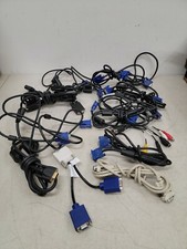 Lot of 14 mixed VGA Video Cables Male to Male and dvi and rca read