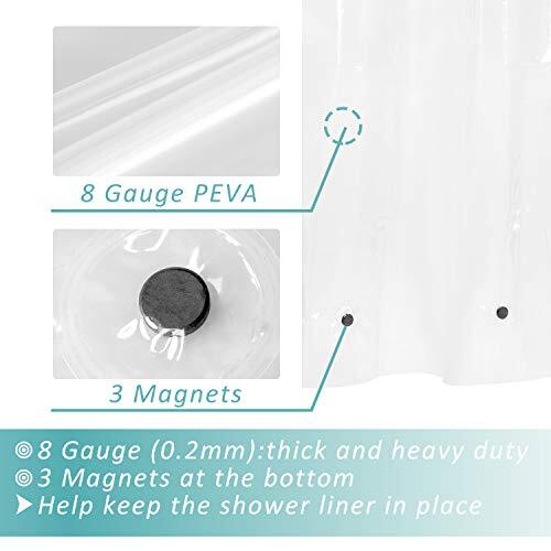 Mrs Awesome Small Stall Shower Curtain or Liner 36 X 72 Inch Clear PEVA