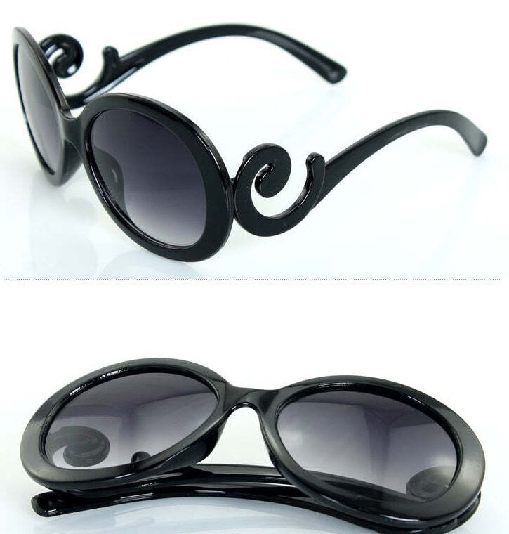 Butterfly Wing Baroque Catwalk European And American Round Glasses Sunglasses