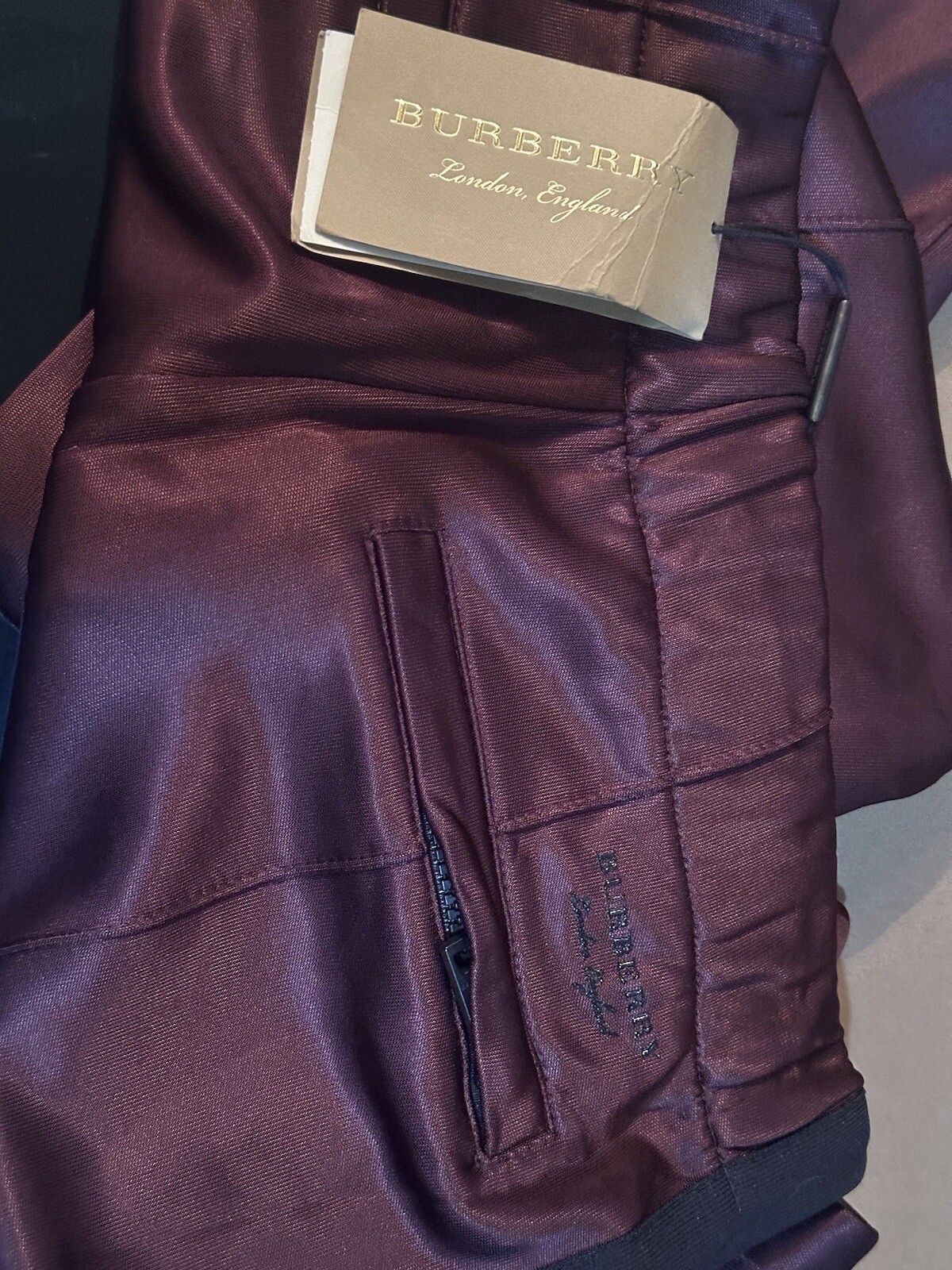 Burberry Prorsum Sports/trouser unisex BNWT+gift box/bag Size M burgundy Italy image 5