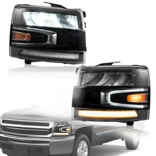 2vland Led Headlights For 07-13 Chevrolet Silverado 150025003500hd Animation
