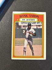 1972 Topps Hank Aaron In Action 300 Ex (soft Corners) HOF Atlanta Braves