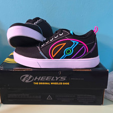 Heelys Pro 20 LG Wheeled Sneakers Black/Multicolor Youth US 4 New in Box