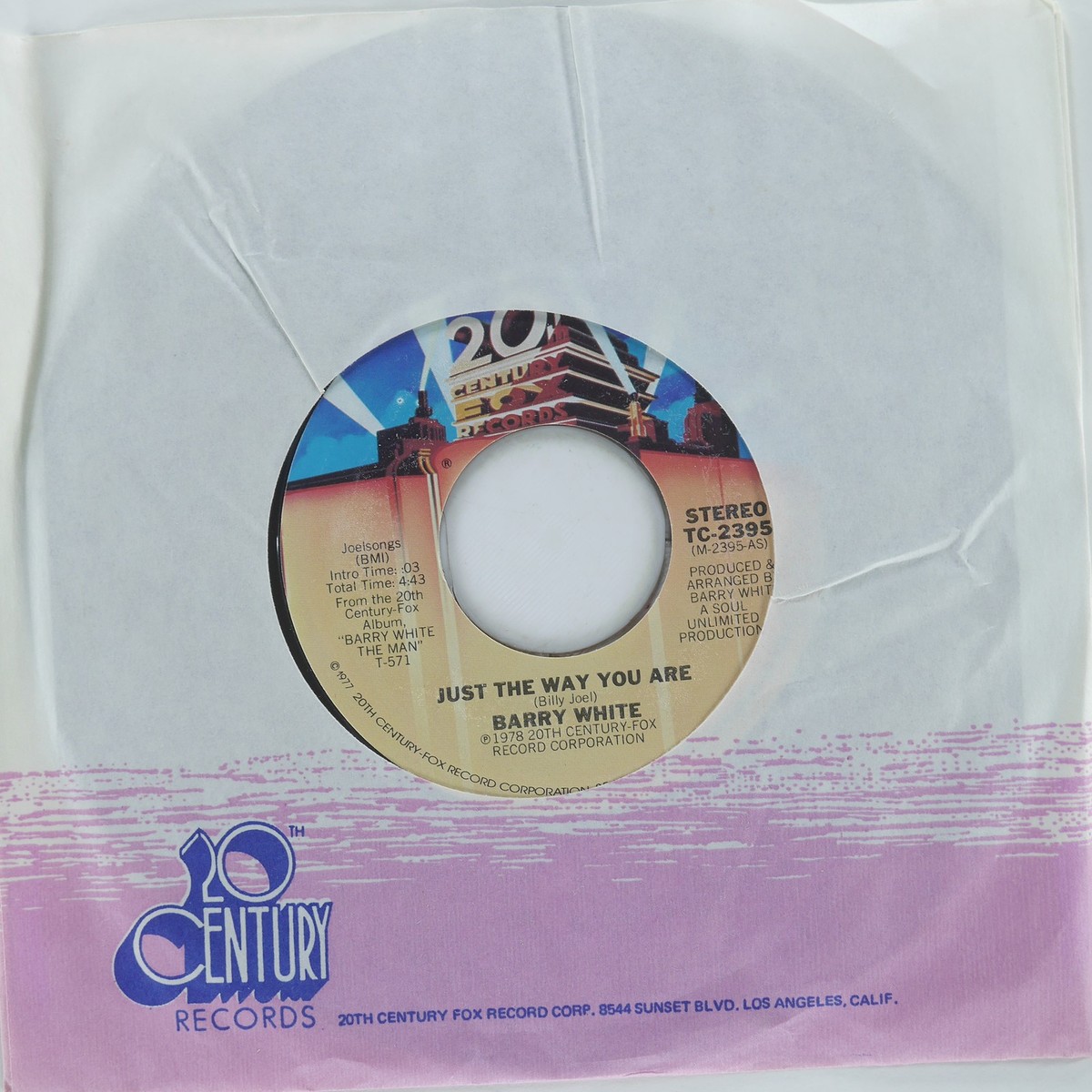 BARRY WHITE Just The Way You Are 20TH CENTURY FOX TC-2395 NM 45