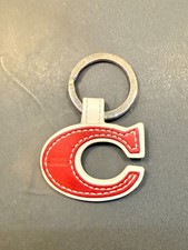 NWOT Coach Vintage Initial Letter Leather Keychain / Bag Charm