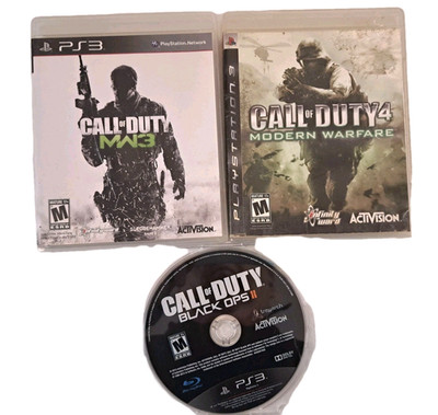Call Of Duty PS3 Lot Of 3 Games PlayStation3 Tested MW3, 4, Black OPS II 2