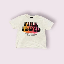 Retrobrand Pink Floyd North American Tour 1968 Graphic T Shirt Cream Womens