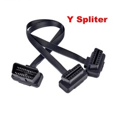 16Pin OBD2 OBDII Splitter Extension Cable Male to Dual Female Y Cable 30cm
