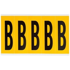 BRADY 1560-B Letter Label,B,5inHx1-3/4inW,No. Cards 1 32MF14