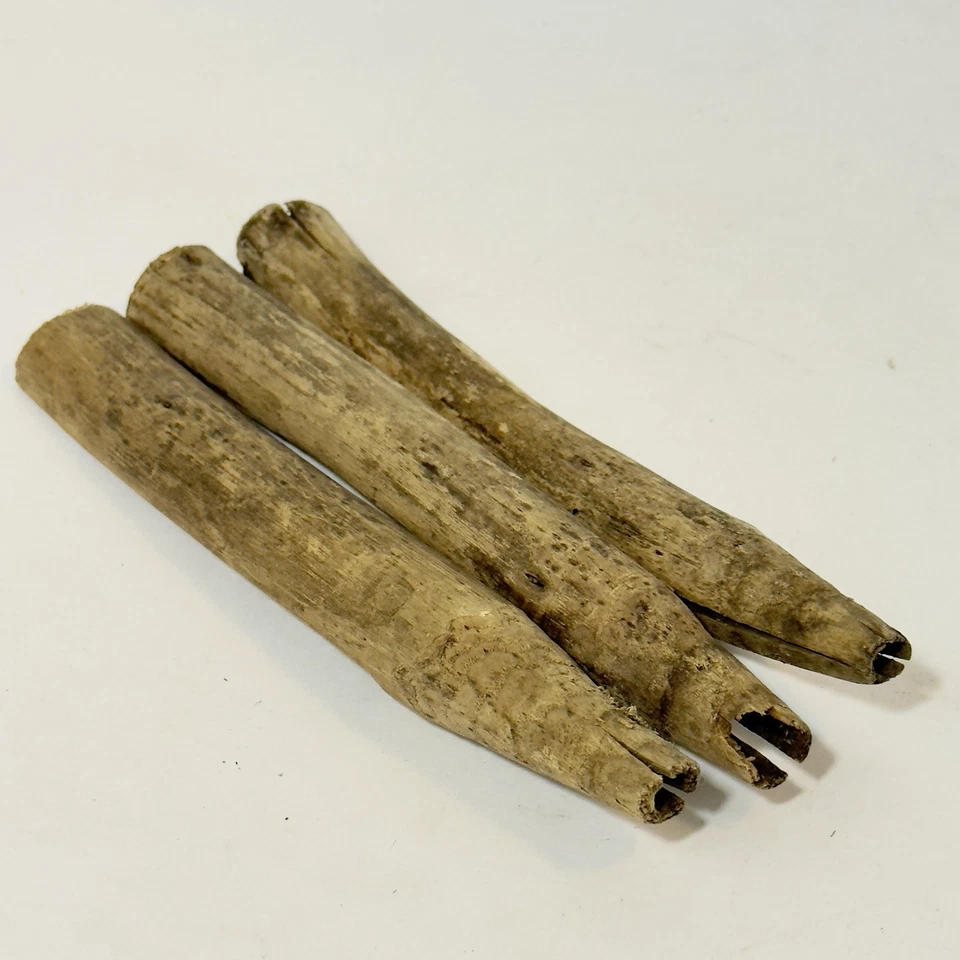 Primitive Antique 19th Century Wooden Spiles Sap Spouts Sap Spigots Lot of 3 - Image 2 of 4