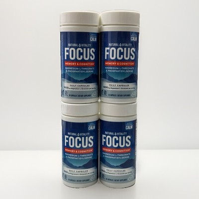 natural vitality focus memory & cognition 1600mg 240 capsules ex -11/2025.