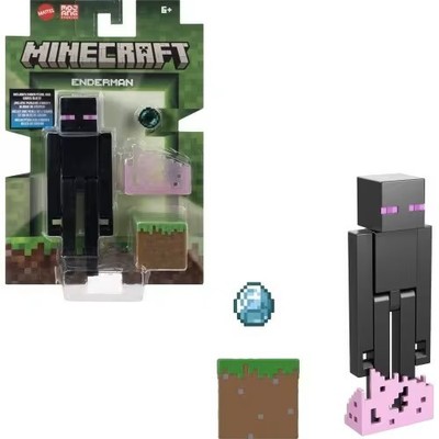 Minecraft Enderman Figur 11cm mit Zubehör Diamant Block Effektteil Mattel Mojang