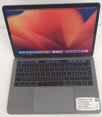 Apple MacBook Pro 13 2017 A1706 Core i5 3.1Ghz 8GB 512GB SSD Touchbar Teildefekt