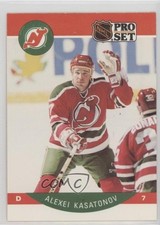 1990-91 Pro Set Alexei Kasatonov (No Quotes Around rookie in Line 5) #169 1dm1