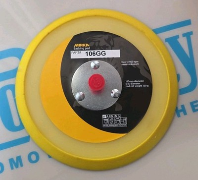 Mirka 106GG 6'' DA Backup Pad Hook & Loop Grip 5/16 x 24 thread QTY of 1