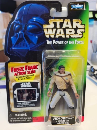 Star Wars The Power Of The Force Lando Calrissian Figure with Freeze Frame