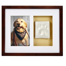 Pearhead Pet Pawprints Dog  Cat Wall Frame and Impression Kit, Espresso