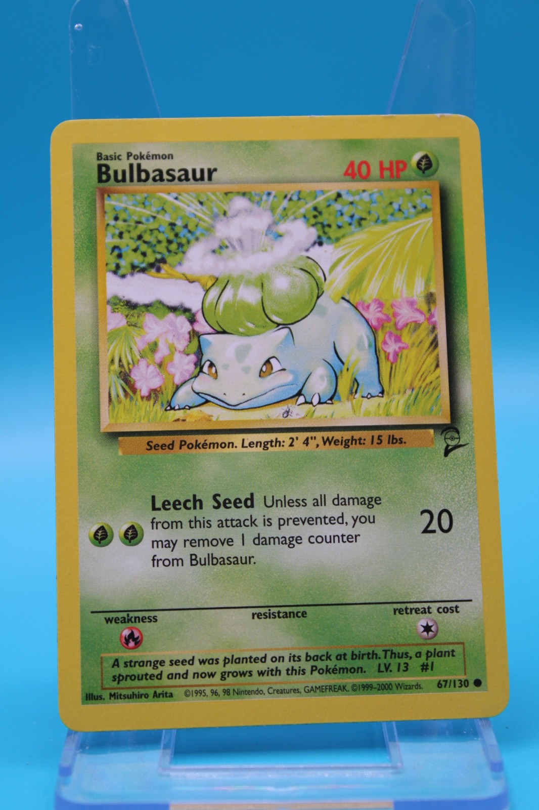 Pokémon TCG Bulbasaur 67/130 Common Regular WOTC 2000 Base Set 2